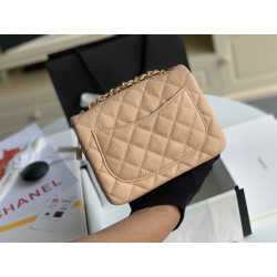 샤넬 클래식 미니 캐비어 플랩백 금장 Chanel MINI Classic Flap BAG Gold-Tone Metal  17CM