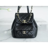 팬더샵 샤넬 램스킨 듀마백팩 블랙-CHANEL SMALL DUMA POCKETS DRAWSTRING BACKPACK AS2908