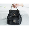 팬더샵 샤넬 램스킨 듀마백팩 블랙-CHANEL SMALL DUMA POCKETS DRAWSTRING BACKPACK AS2908