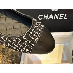 샤넬 투톤 발레리나 진주 메리제인 플랫슈즈 G38986 CHANEL-해피샵