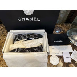 샤넬 투톤 발레리나 진주 메리제인 플랫슈즈 G38986 CHANEL-해피샵