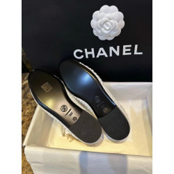 샤넬 투톤 발레리나 진주 메리제인 플랫슈즈 G38986 CHANEL-해피샵