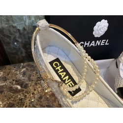 샤넬 투톤 발레리나 진주 메리제인 플랫슈즈 G38986 CHANEL-해피샵