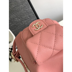 샤넬 23K 캐비어 듀마 쓰리포켓 핑크 백팩 AS4399 CHANEL 19.5CM