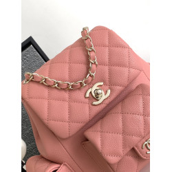 샤넬 23K 캐비어 듀마 쓰리포켓 핑크 백팩 AS4399 CHANEL 19.5CM