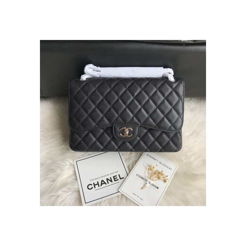 샤넬  클래식 캐비어 플랩백 금장 Chanel Classic Flap BAG Gold-Tone Metal 30CM