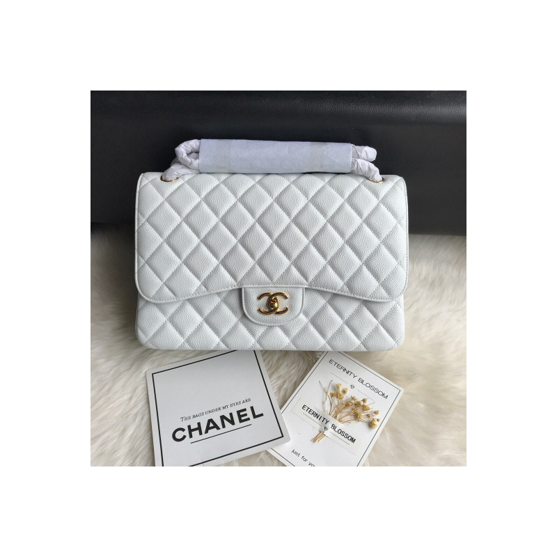 샤넬  클래식 캐비어 플랩백 금장 Chanel Classic Flap BAG Gold-Tone Metal 30CM