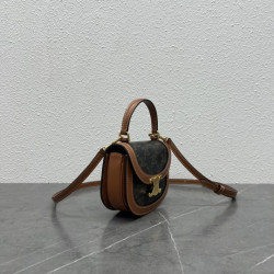 셀린느(CELINE) 트리오페 베사체 탑핸들 숄더백 15.5CM X 11.5CM X 5CM