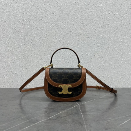 셀린느(CELINE) 트리오페 베사체 탑핸들 숄더백 15.5CM X 11.5CM X 5CM