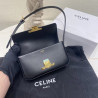 셀린느 틴 트리옹프백 샤이니 카프스킨-블랙프레임 20CM X 10CM X 4CM