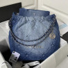 샤넬 22백 스티치 데님  CHANEL 22 DENIM 35CM/39CM