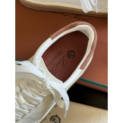 로로피아나(Loro Piana) 테니스 워크 디어스킨 스니커즈 화이트/퀴멜