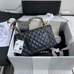 샤넬 클래식 미듐 플랩백 캐비어 은장  CHANEL CLASSIC FLAP MEDIUM | SILVER METAL 25CM