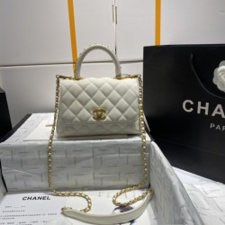 샤넬 코코핸들 캐비어 탭핸들 숄더백 캐비어 금장  CHANEL COCO HANDLE