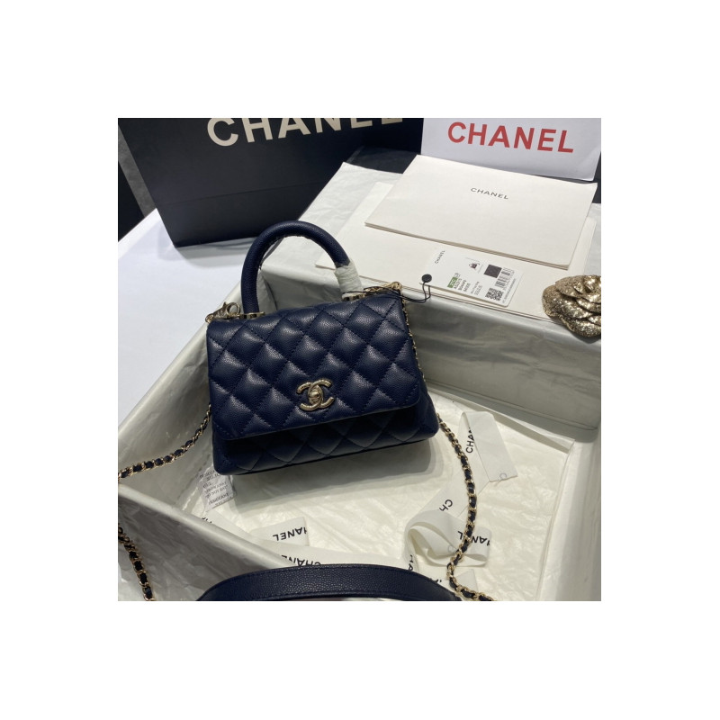 CHANEL샤넬 코코핸들 캐비어 탭핸들 숄더백 캐비어 금장  CHANEL COCO HANDLE