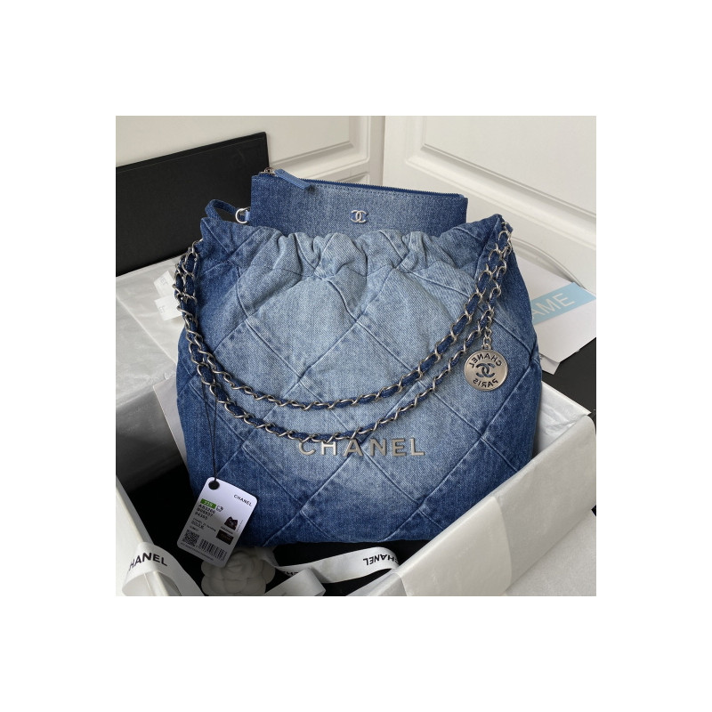 샤넬 22백 스티치 데님  CHANEL 22 DENIM 35CM