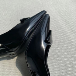 프라다 브러시드 슬링백 펌프스 (블랙)-ANG