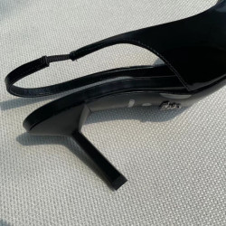 프라다 브러시드 슬링백 펌프스 (블랙)-ANG