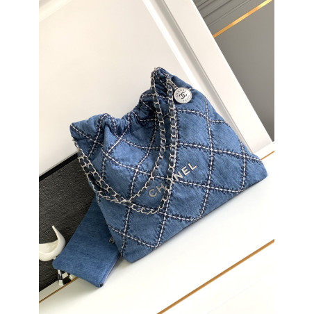 샤넬 22백 스티치 데님  CHANEL 22 DENIM 35CM/39CM