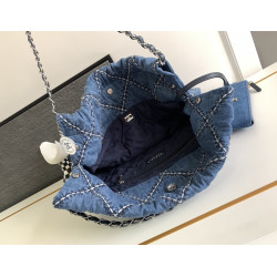 샤넬 22백 스티치 데님  CHANEL 22 DENIM 35CM/39CM